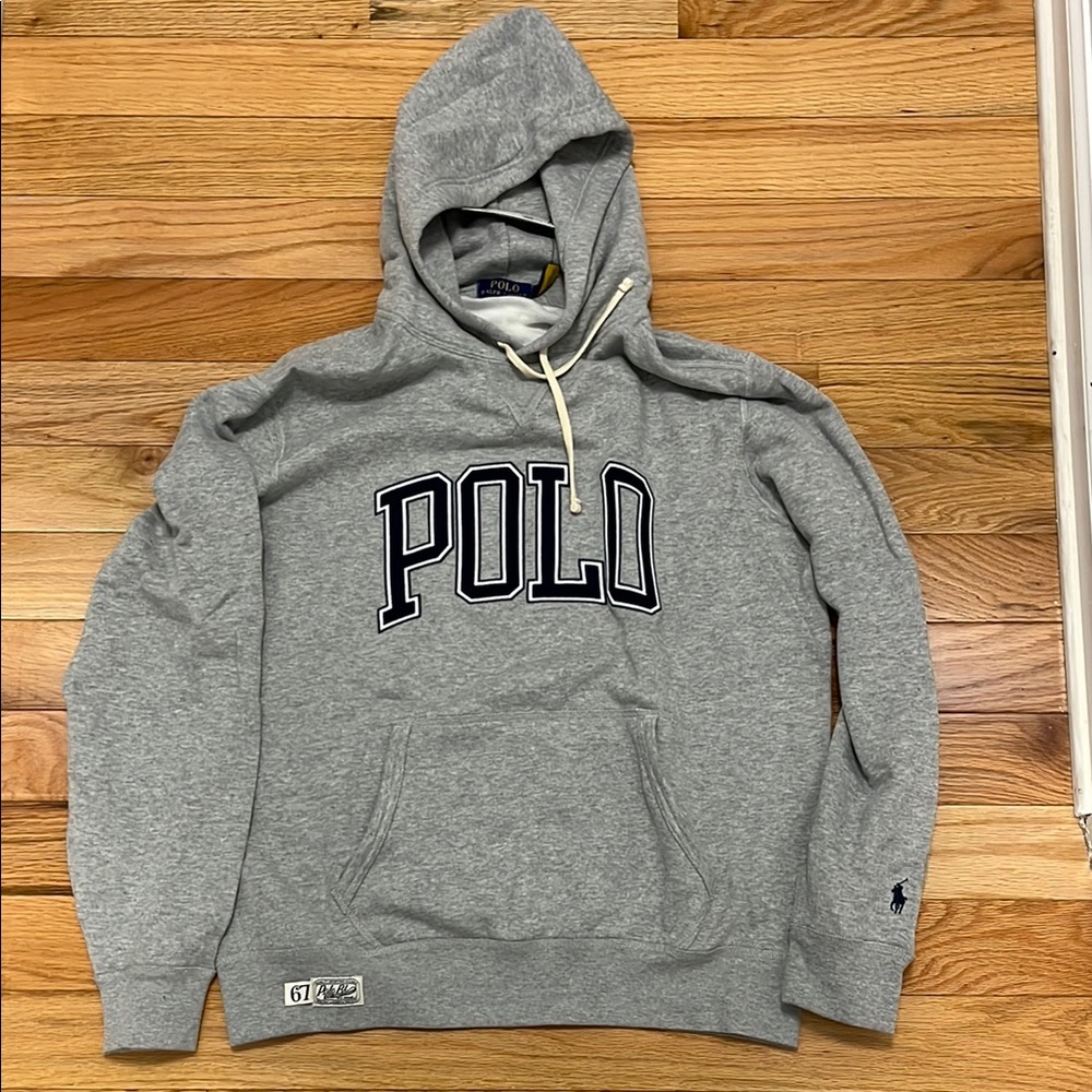 Polo Ralph Lauren Gray Hoodie sewn logo
